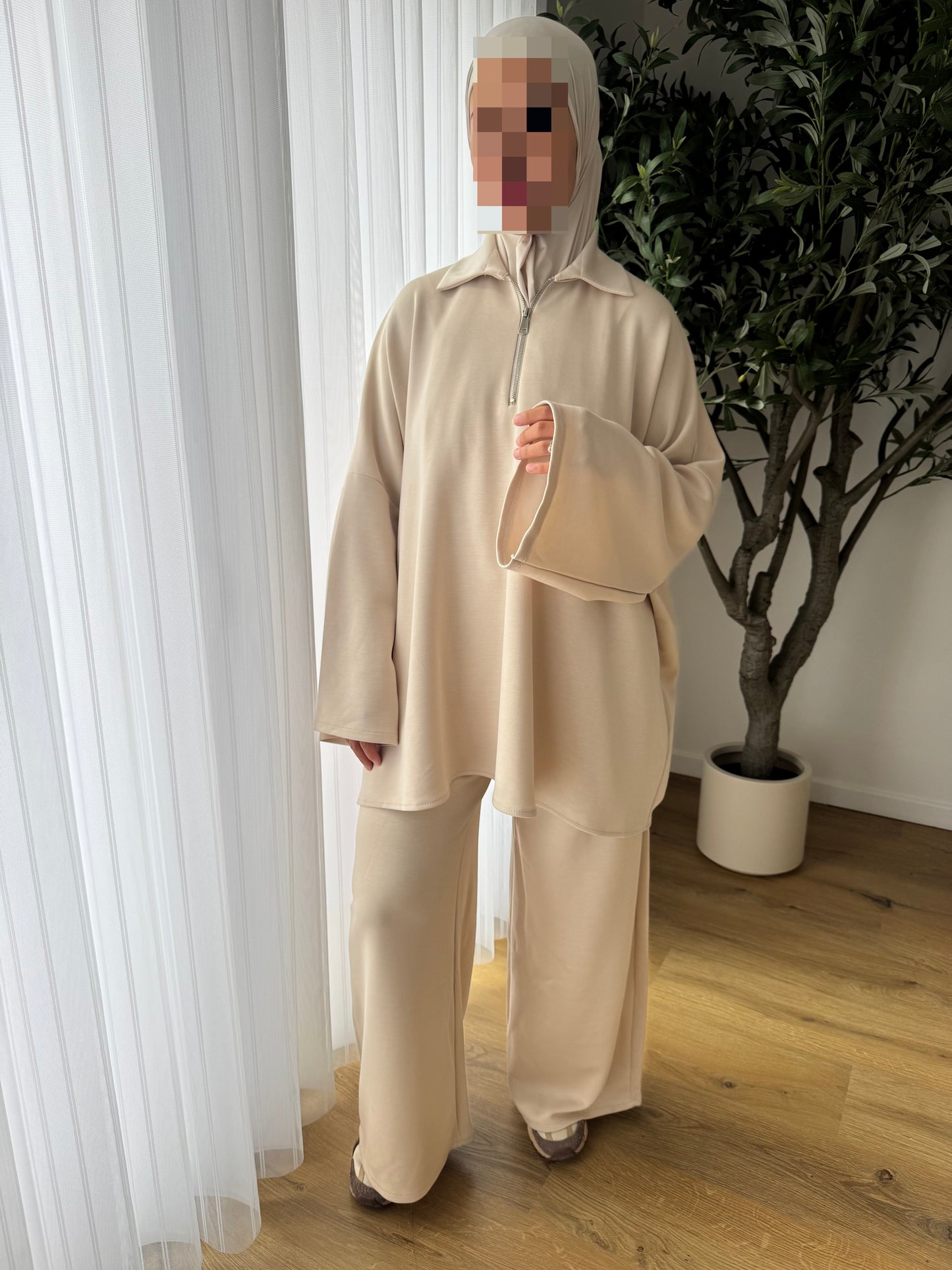 Ensemble Comfy Zip | Beige