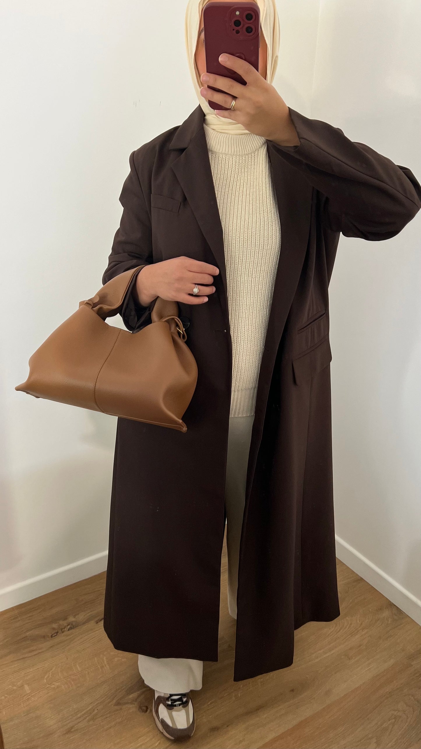 Blazer long Élégance | Marron