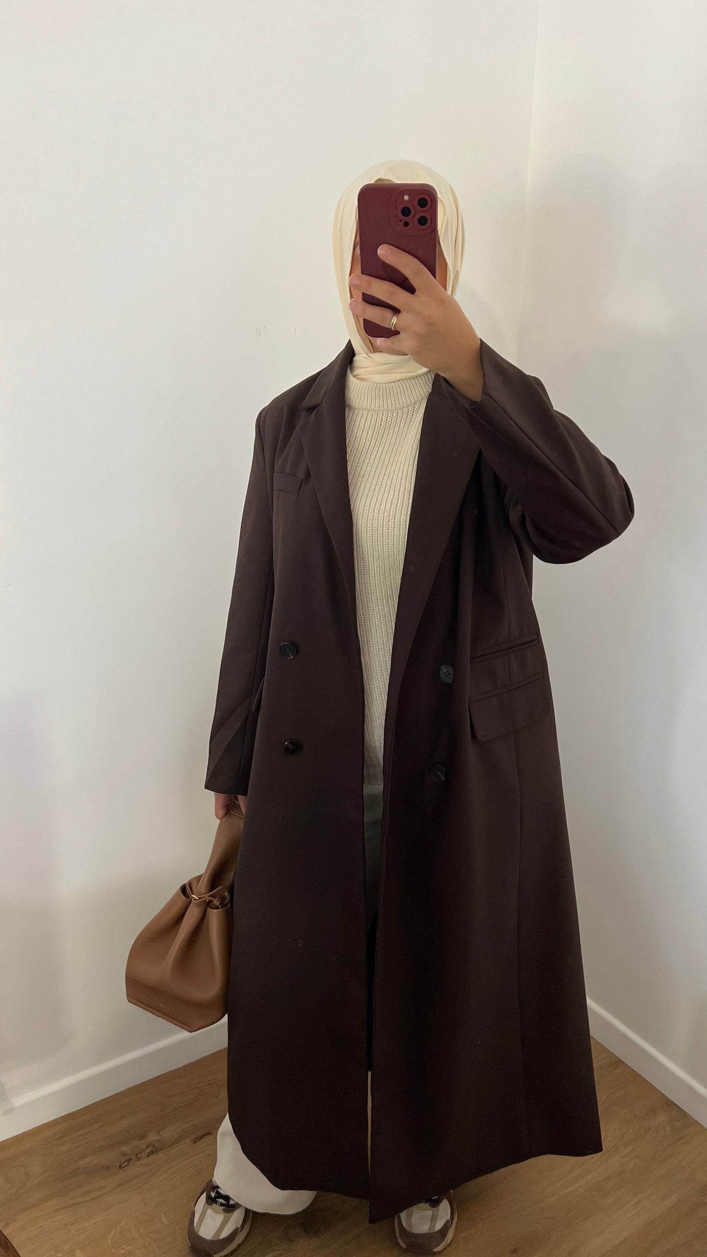 Blazer long Élégance | Marron