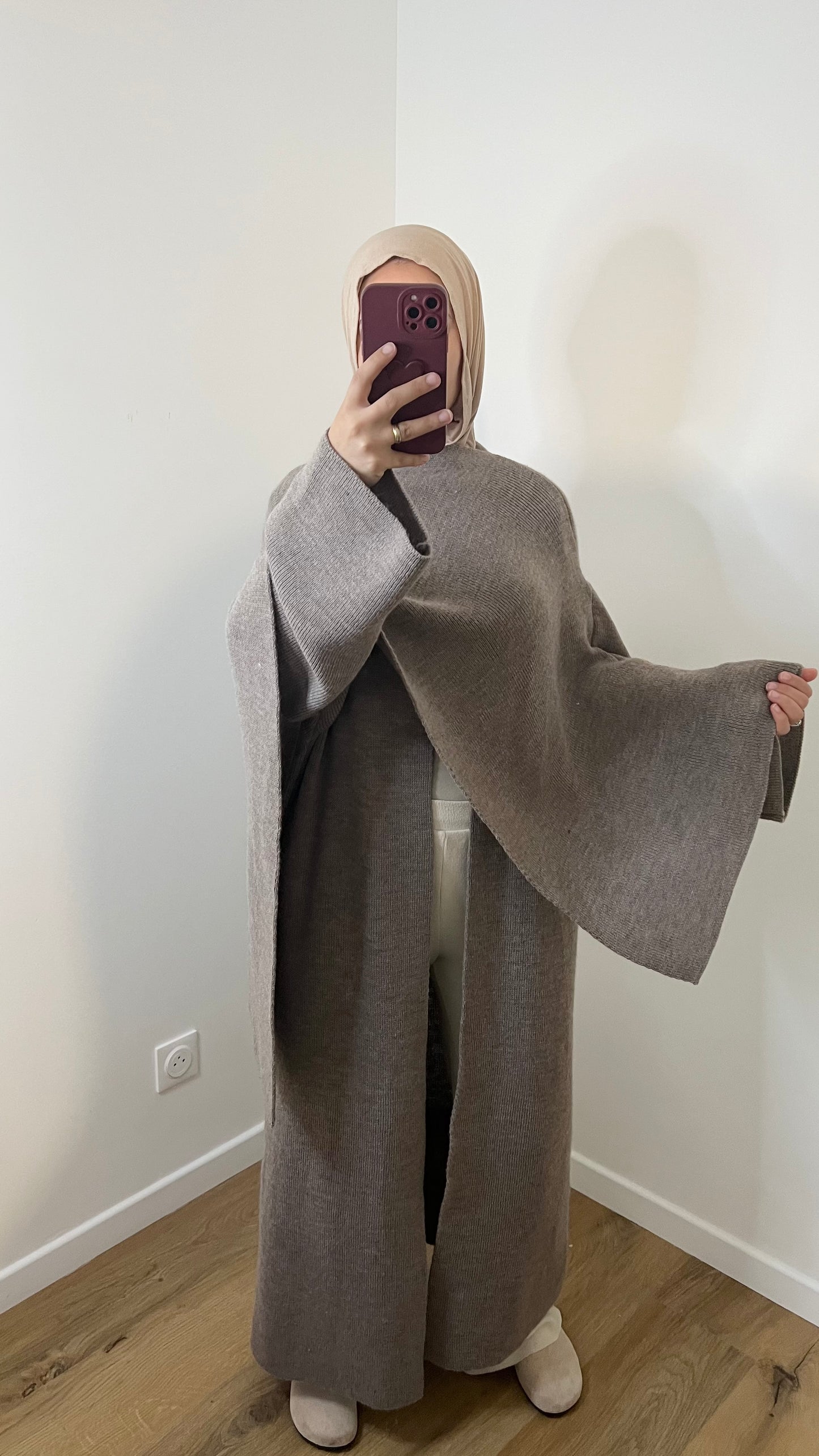 Gilet à Cape | Taupe
