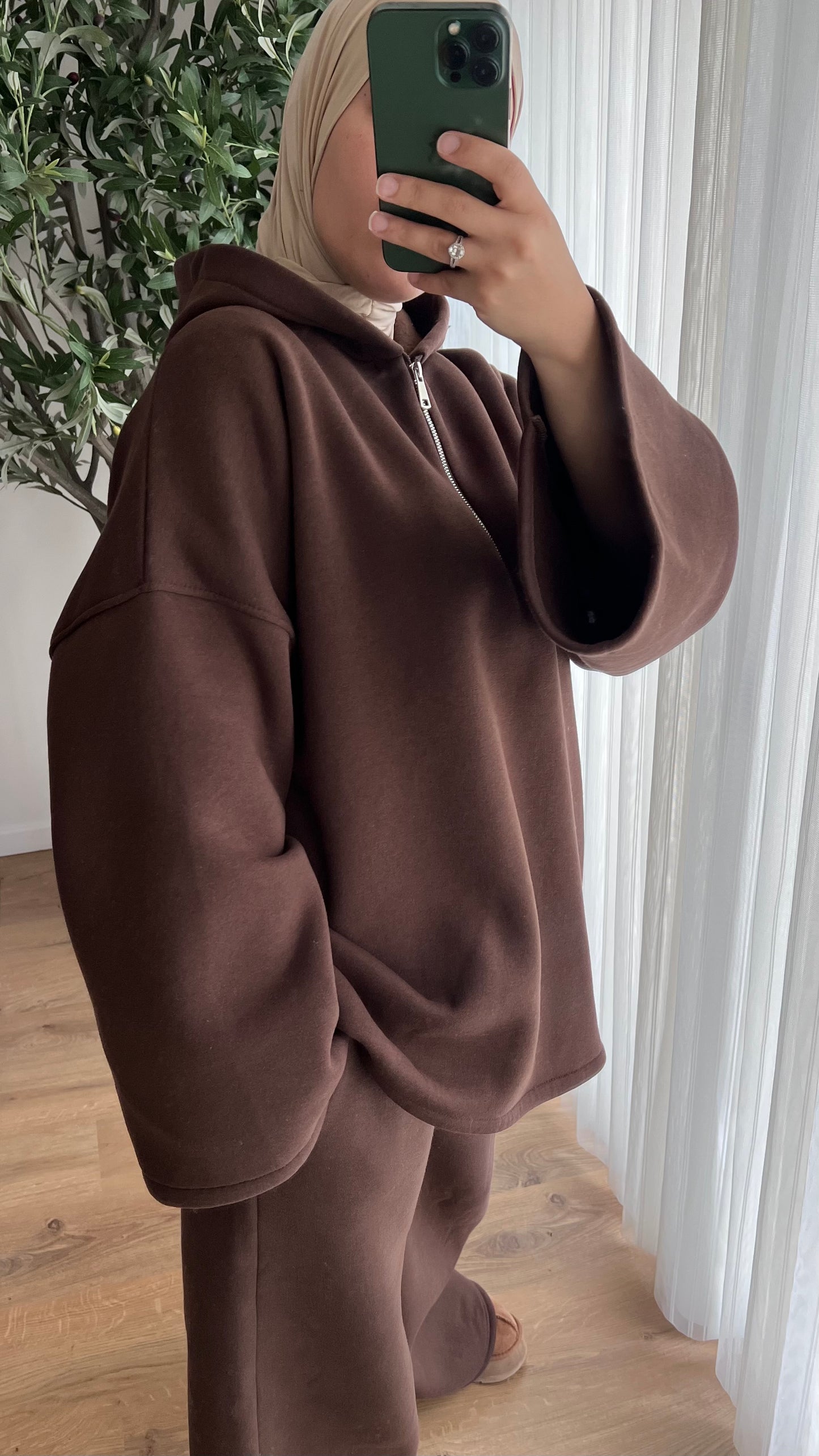 Comfy à capuche | Marron