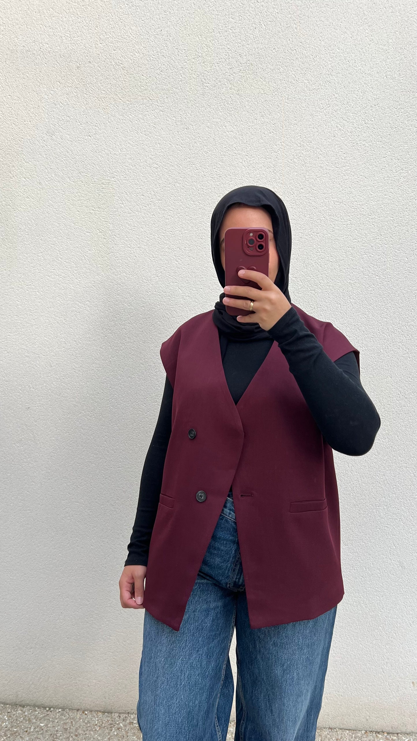 Gilet sans manches | Bordeaux