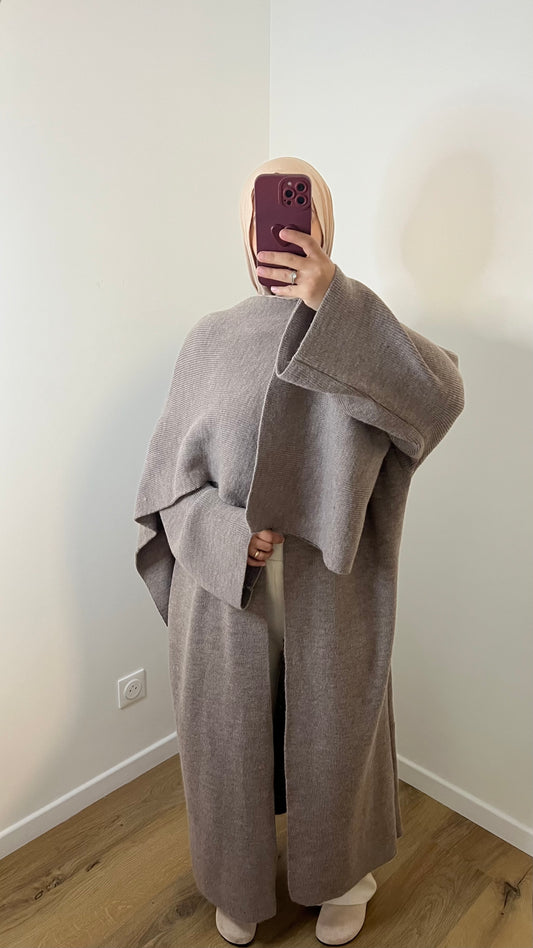 Gilet à Cape | Taupe
