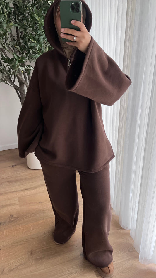 Comfy à capuche | Marron