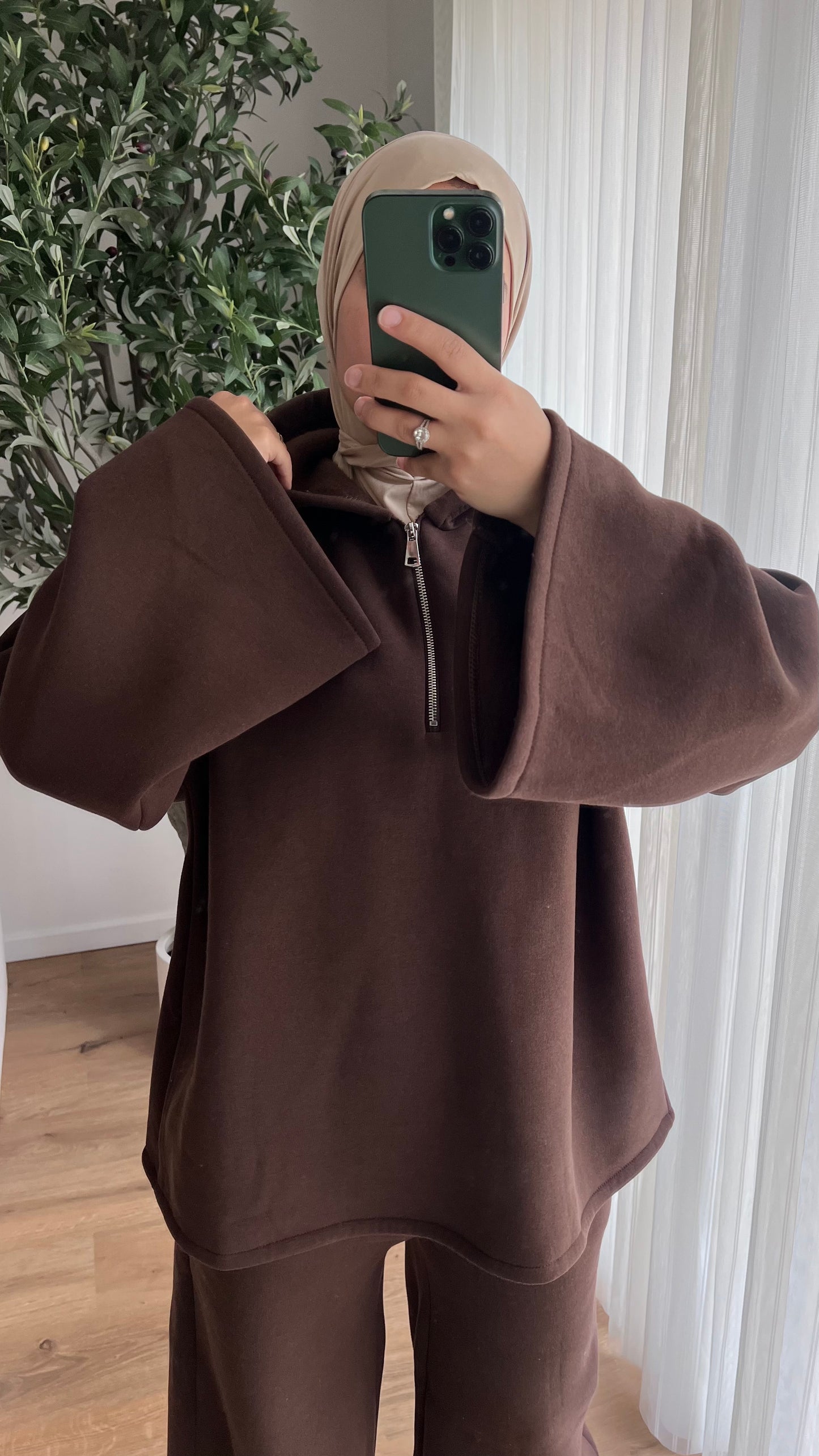 Comfy à capuche | Marron