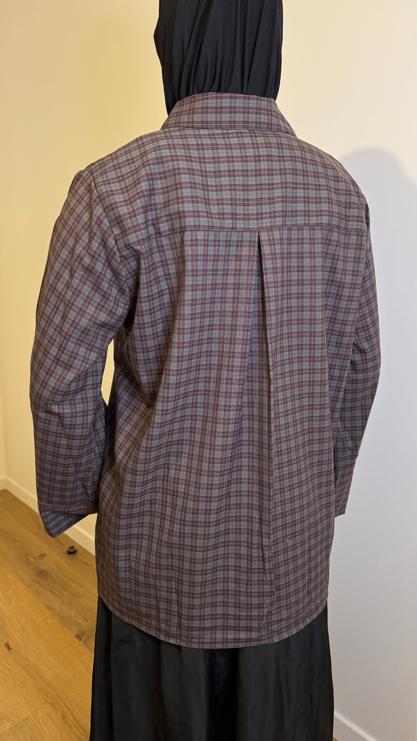 Chemise à carreaux | Bordeaux & Gris