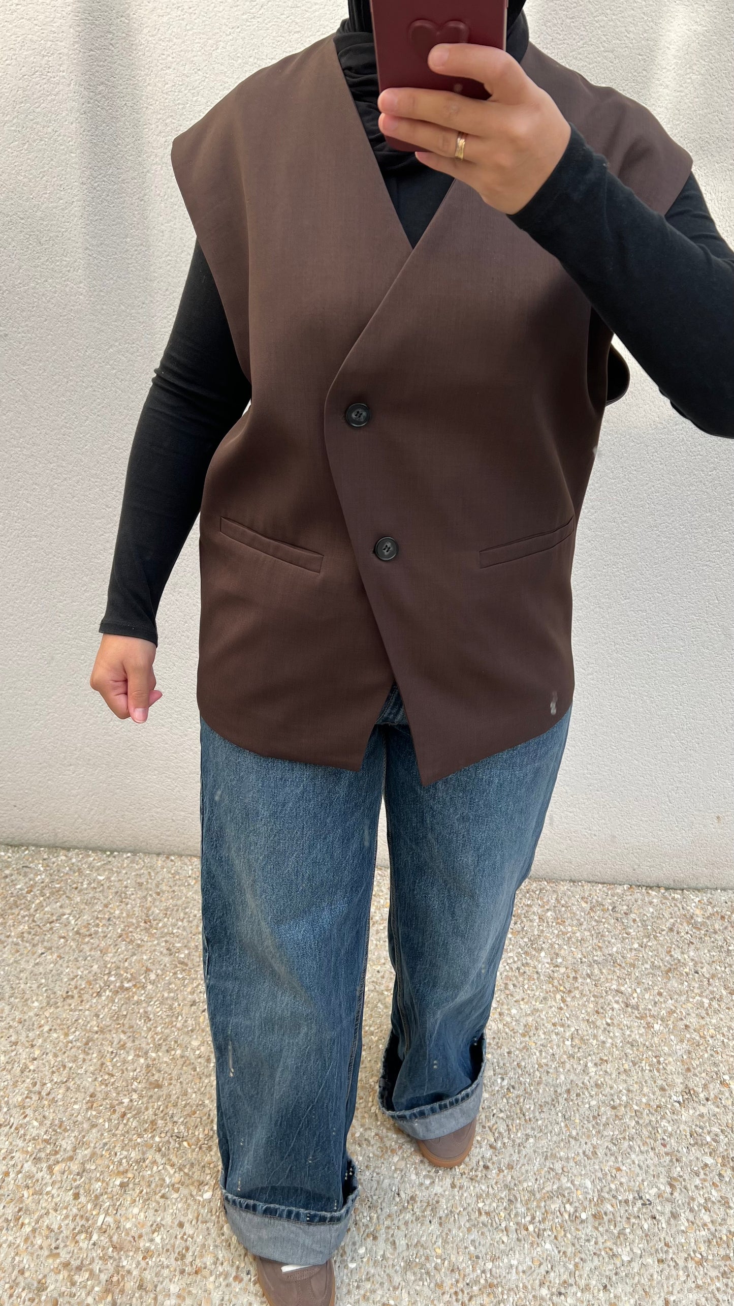 Gilet sans manches | Marron