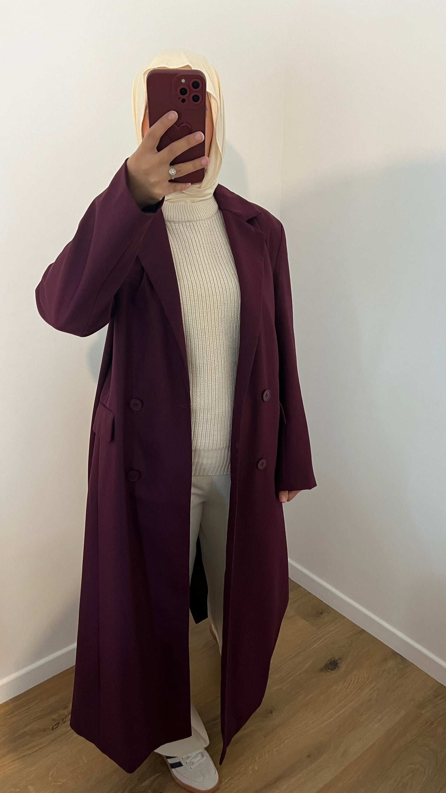 Blazer long Élégance | Bordeaux