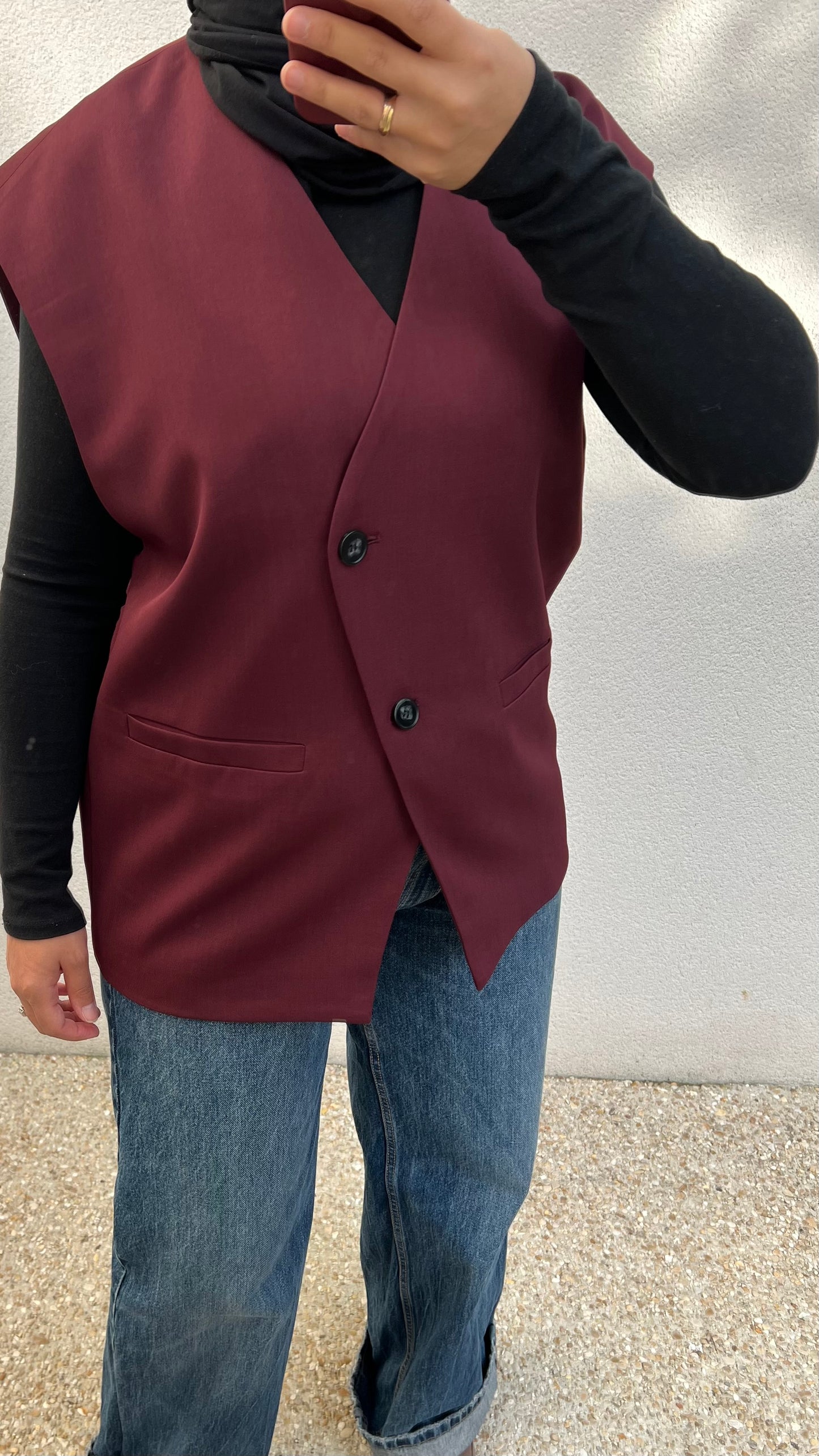 Gilet sans manches | Bordeaux