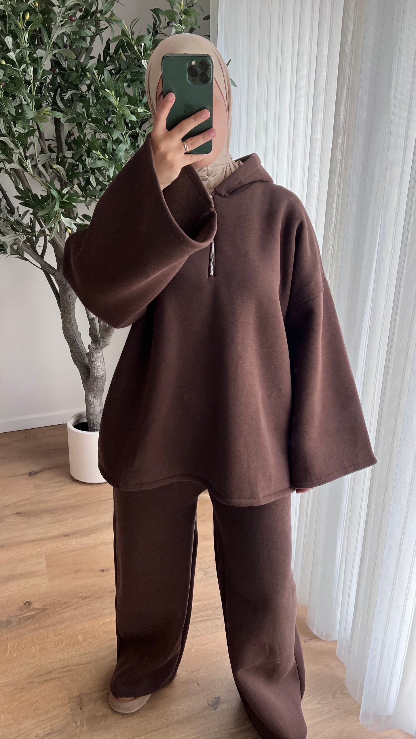 Comfy à capuche | Marron